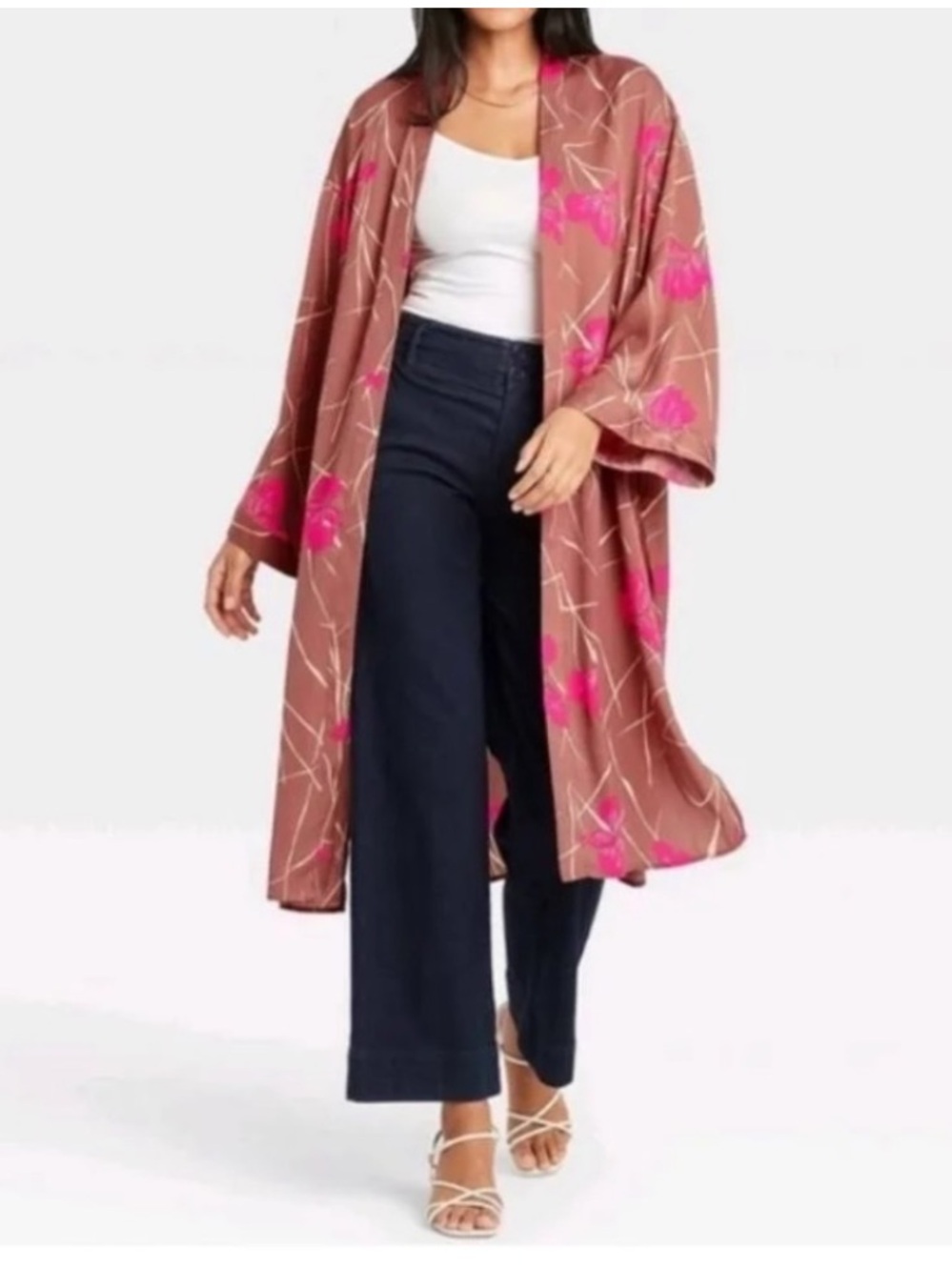 A New Day floral kimono duster cardigan or swim coverup. One size fits most.